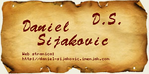 Daniel Šijaković vizit kartica